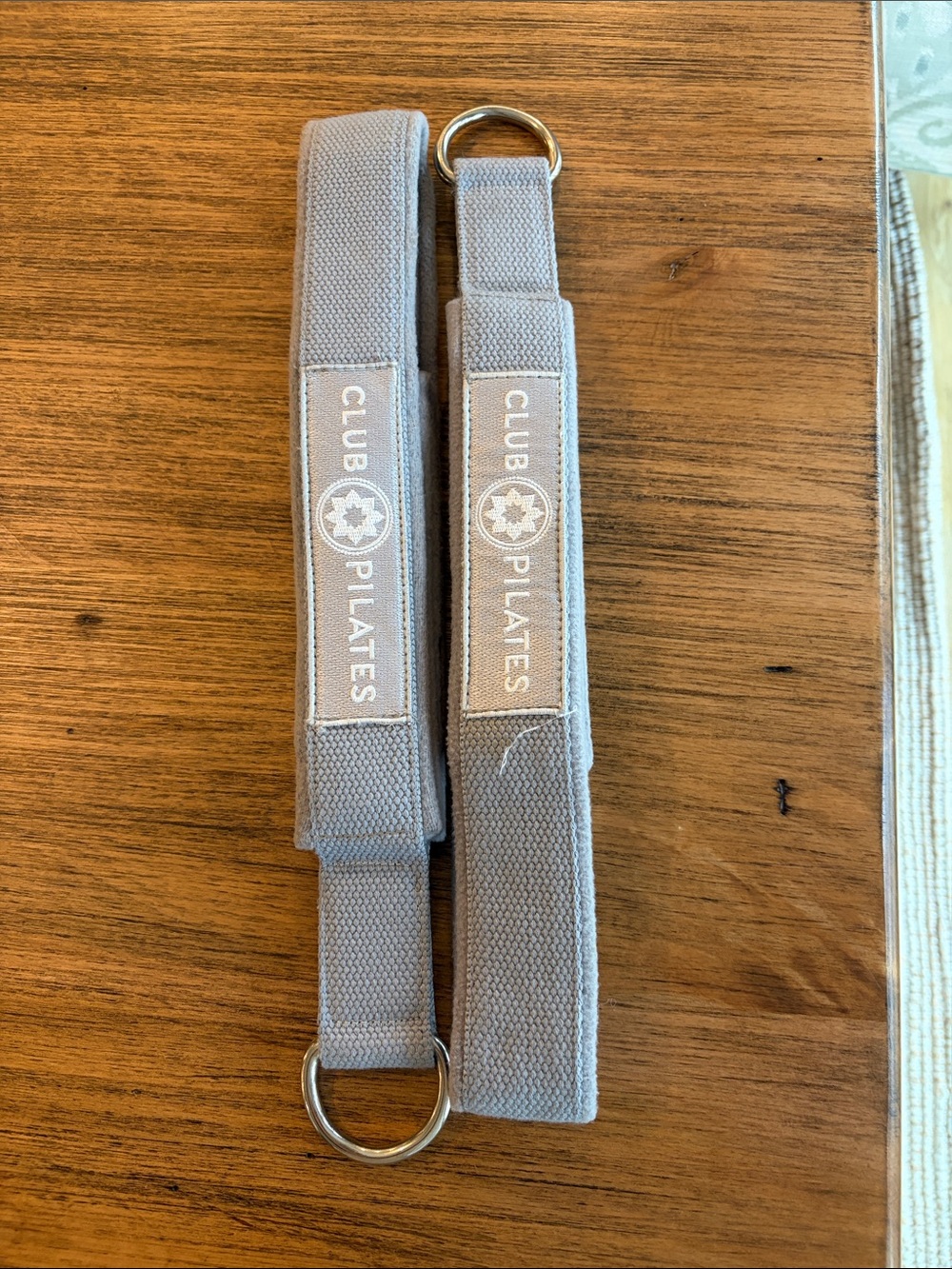 Club Pilates Gray Resistance Strap Pair with D-Rings